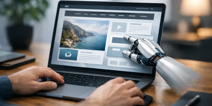 Crear sitio web con IA sin perder control